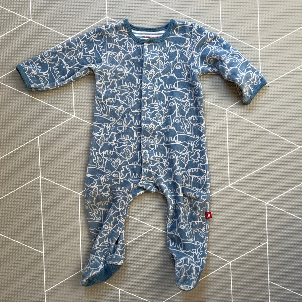 Magnetic Me Blue and White Kids Pajamas